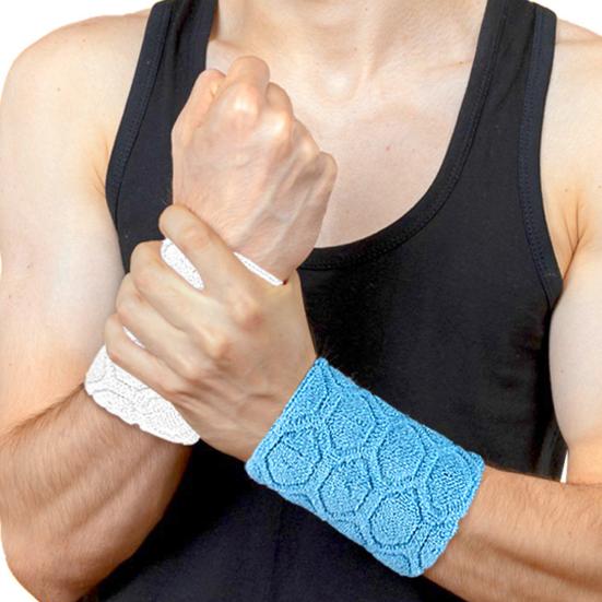 1 Pc Sports Sweatbands Sweat-Absorbing Elastic Wristbands Compression Wrist Sleeve Wrap