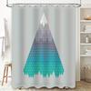 Geometric Triangle Shower Curtain Abstract Modern Waterproof Bathroom Decor Set Liner