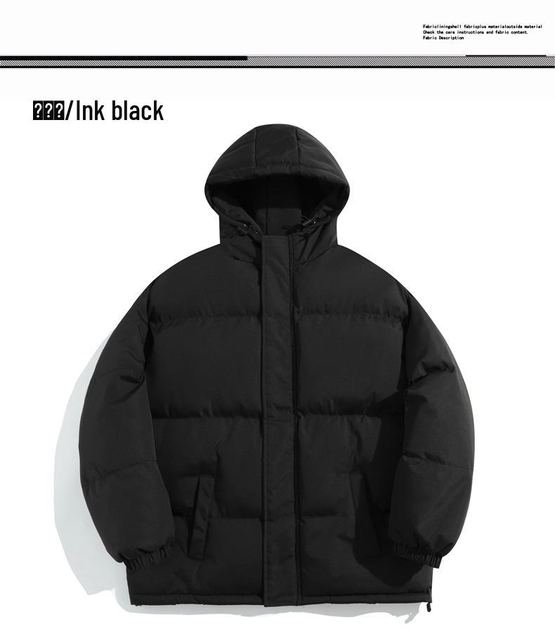 2025 Men's Winter Loose Hooded Cotton Jacket - Thick, Fashionable, Casual Outerwear