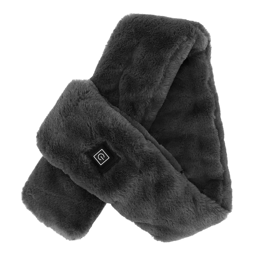 USB Heated Scarf   Neck Heating Scarf Detachable Plush Warming Neck Wrap Scarf