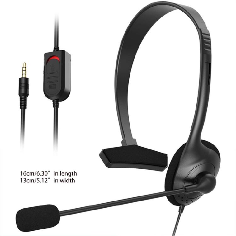 Phone Headset with Noise Canceling Mic & Mute Switch for Customer Service Office