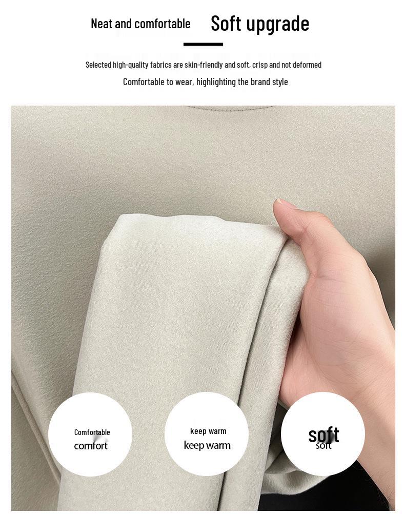 Men's Thickened 520g German Fleece Hoodie - Heavyweight, Warm, Casual Long Sleeve Base Layer for Autumn/Winter 2025