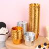 50 Stück Mini Cupcake Folien-Cupcake-Wrapper-Papier Gold Silber Cupcake Backförmchen