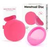 Silicone Menstrual Disc Cup with Storage Box and Built-in Handle for Women