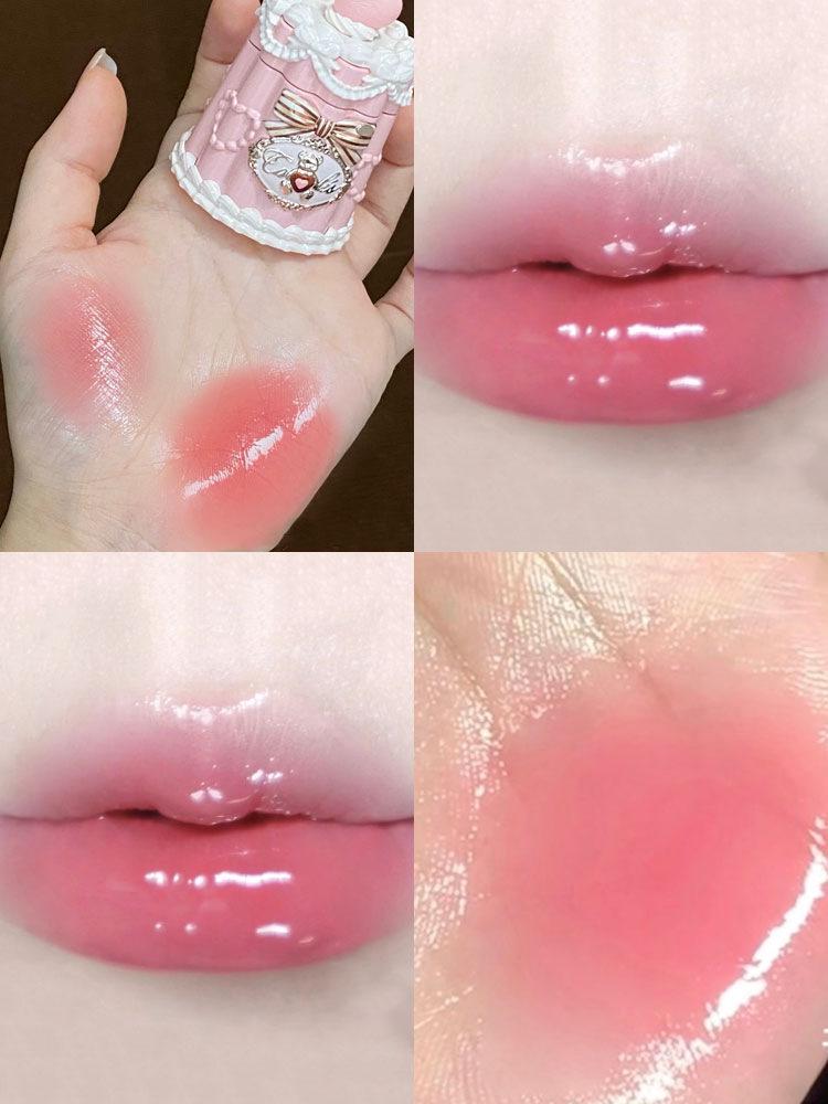 Sweetheart kleiner Bär Film-bildendes Lippen-Gelee-Glasur-Set - Erfrischender, nicht klebriger Glanz für sofortige Glas-ähnliche Lippen.
