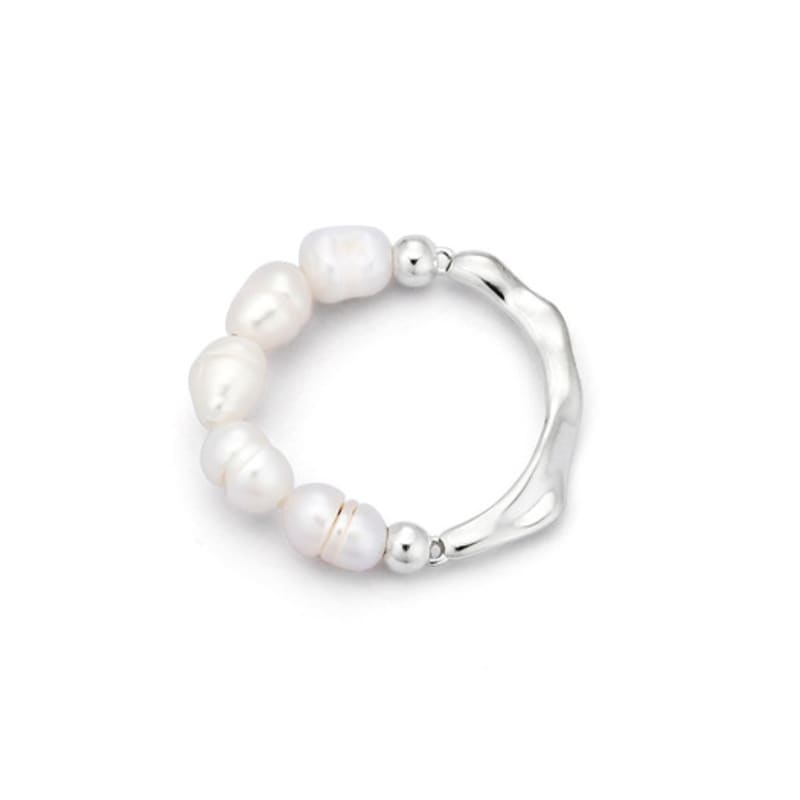 Enuff (silver 925) Half Pearl Ring