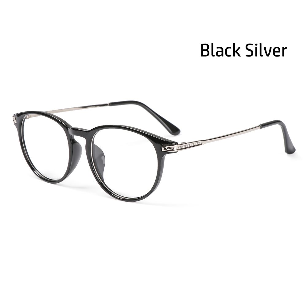 Mode Metall Runder Rahmen Brille Flache Spiegelbrille Optische Brille