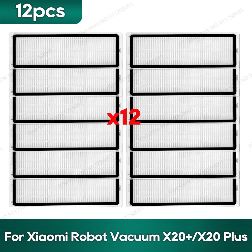 Compatible for Xiaomi X20 Plus / X20+, Xiaomi X10 Plus / X10+ Accessories Bags Hepa Filter Mop Cloth Main Side Brush Parts