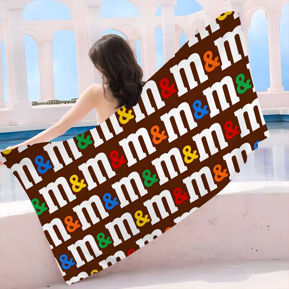 Carpet M&M Candy Snacks Microfiber Beach Towel Absorbent Quick dry Soft Yoga Swimming Resort Mountain Climbing Towel