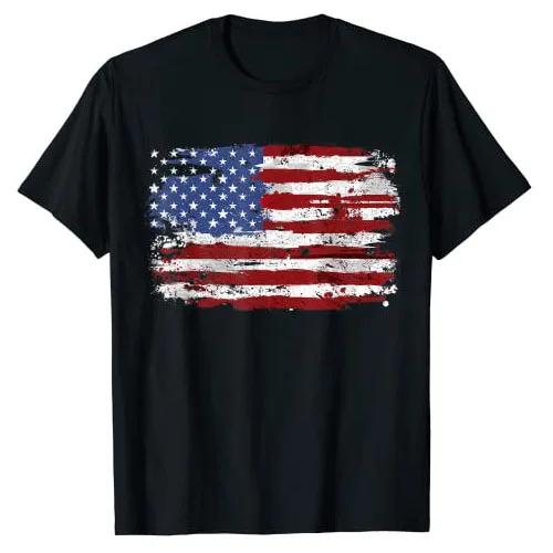 American Flag USA United States of America US 4th of July T-Shirt Funny Patriotic Graphic Tee Top Short Sleeve UnisexClothes
