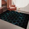 Hexagon Gaming Rug Neon Cool Carpet Mat Ergonomic Design for Gaming Room Setup Home Soft Badmat Large Carpet Indoor Mat  Doormat