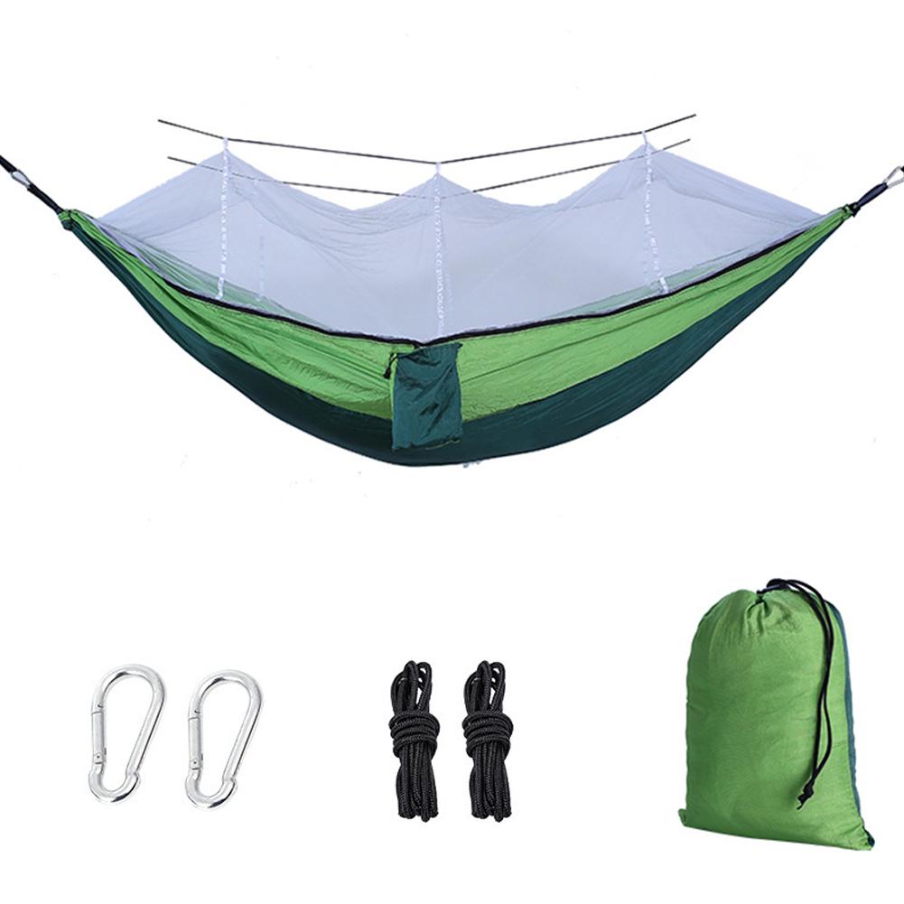 Camping Hammock 270x140cm Nylon Outdoor Portable Garden Yard Patio Leisure Parachute Hammock Swing Travel Easy