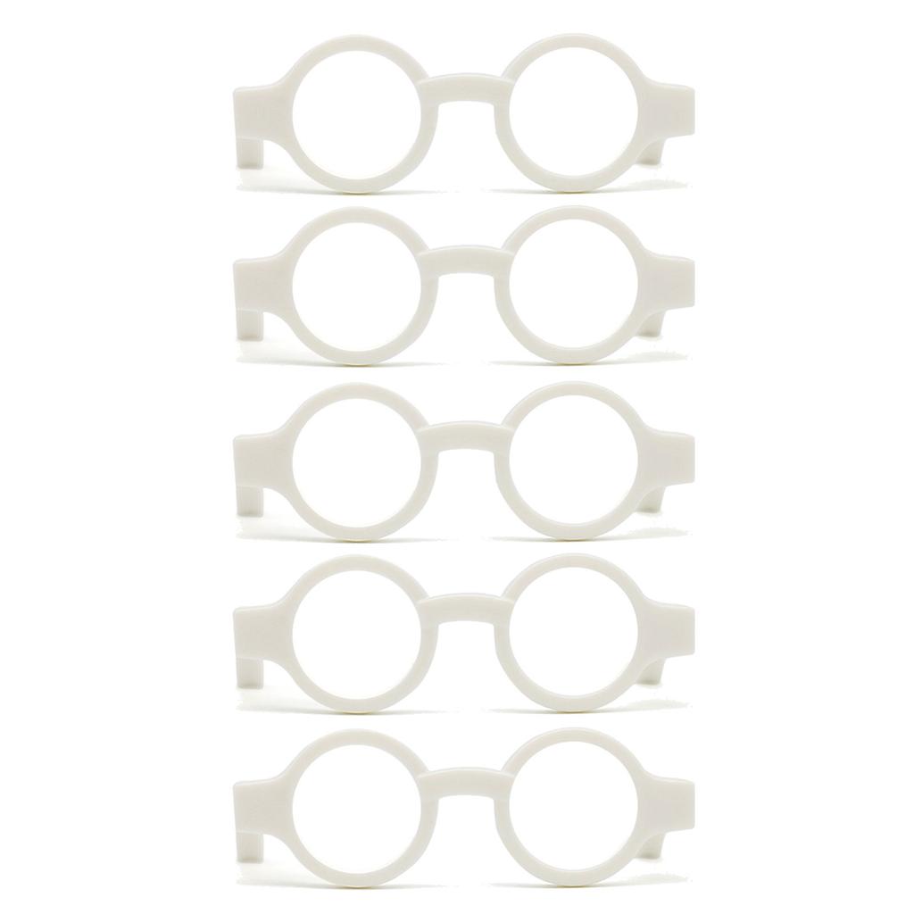 5xDollhouse Props Black Frame Glasses Miniatures Doll House Round Square Frame Glasses Doll No Lenses Glasses Ornament