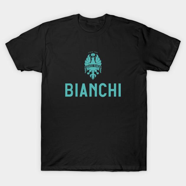 

Men Black Print T-shirt Bianchi Bike Potrait Logo No-Cut Transfer Paper Print Cotton Tshirt 4XL чорний