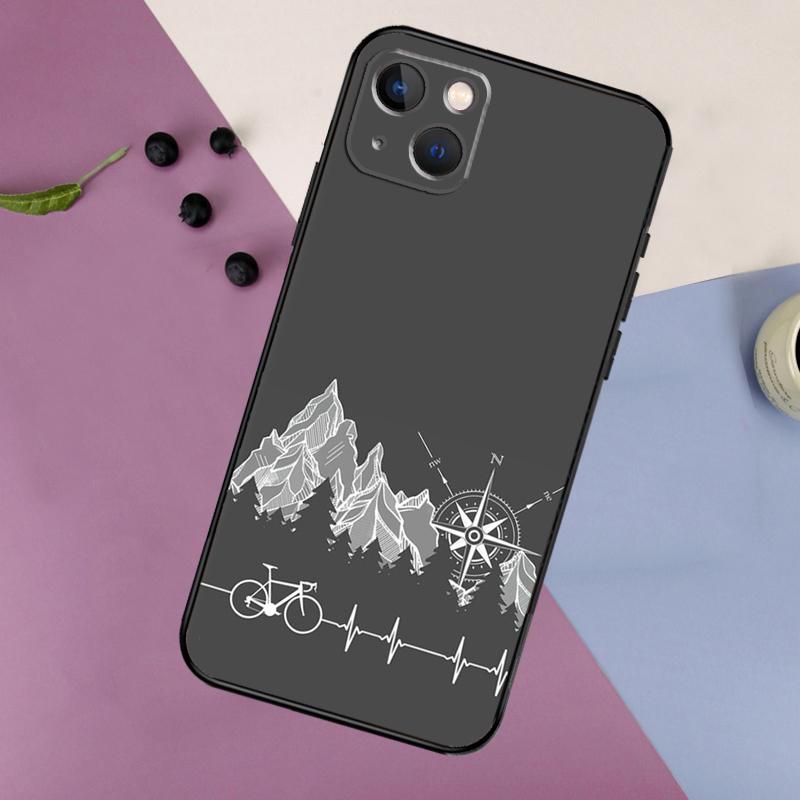 MTB Mountain Bike Cycling Bicycle Case For iPhone 16 15 14 13 12 11 Pro Max Mini X XR XS Max 7 8 Plus 2 Bumper Cases Cover