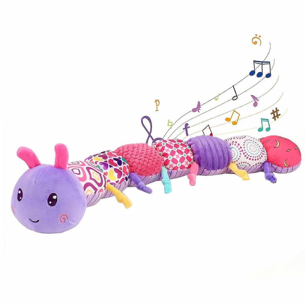 1pc Baby Music Stuffed Animal Toy with Ringing & Rustling Sounds, Multisensory Textures Suitable for Newborn Sensory Development, Musical Stuffed Anim