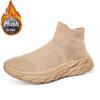 Fashion Winter Fur Men Boots Plush Sock Shoes Keep Warm Comfortable Casual Boots Men and Women Couple Shoes Lightweight Casual Shoes