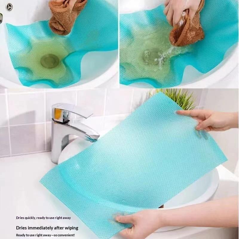 4Pcs 29*45Cm Waterproof Refrigerator Liner Washable Mildew Kitchen Pad Anti-Oil Cabinet Drawer Placemat Heat-Insulat Fridge Mat