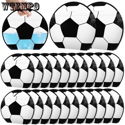 24pcs Soccer Snack Bags with Handles Reusable Baseball Sealed Treat Bags Stand-up Bottom Gift Bags Soccer Training Treat Bags Party Favor Bags
