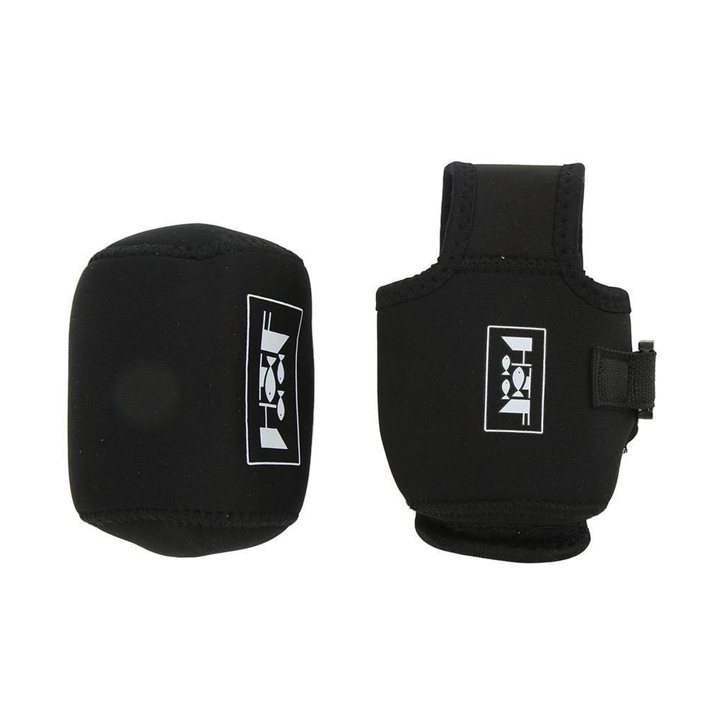 2 Stück Angelrollenabdeckung Neopren Stoßfest Elastische Angelrollentasche für Outdoor