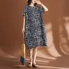 Summer Women's Cotton and Linen Retro Casual Dress