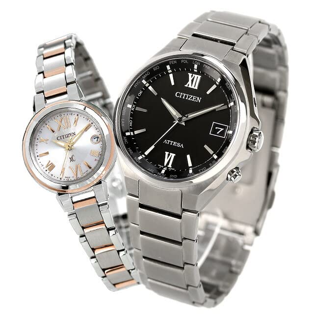 

CITIZEN Watch Pair Watch with Pair Box and Wracking Attessa Cross Sea Couple Anniversary [Citizen] CB1120-50G ES9434-53W Чоловічі Жіночі