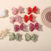 2Pcs/set Baby Dovetail Bow Hair Clips for Women Girls Handmade Glitter Bowknote Hairpins Daily Bowknot Headwear Hair Accessories