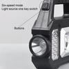 Camping Light Solar Operated Rechargeable Portable Multifunctional 6 Modes Adjustable Illumination Side Light