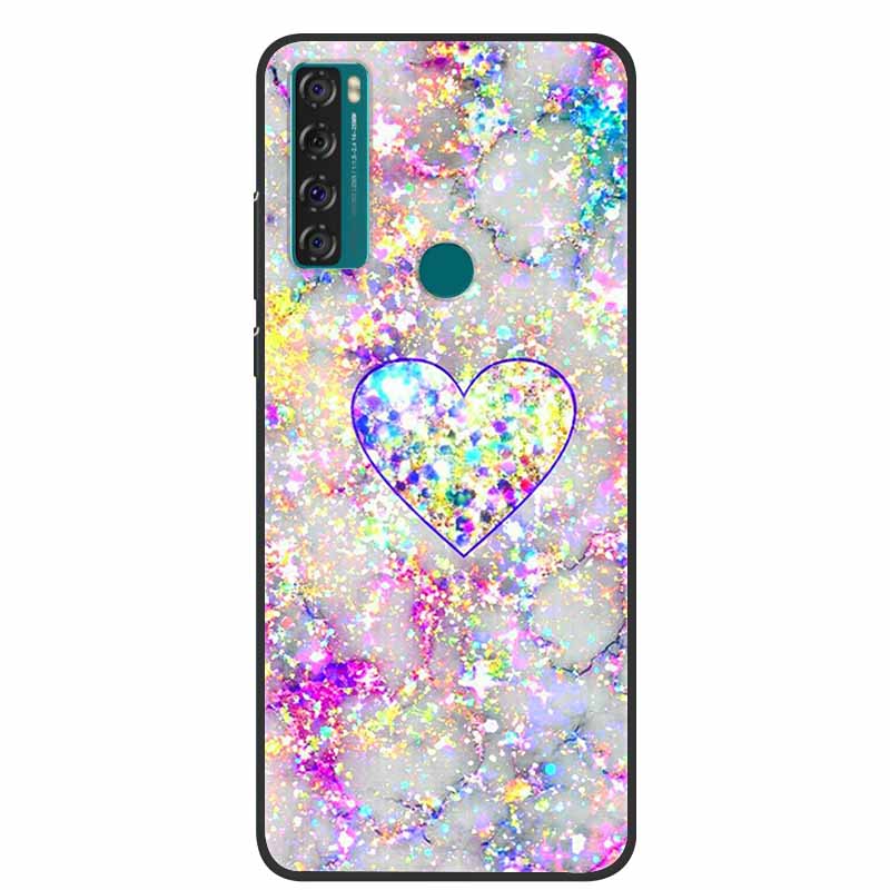 

For TCL 20 SE Case Luxury Silicone TPU Soft Cover Phone Cover For TCL 20 SE T671H Cartoon Funda Colorful Capa Протиударний Coque TCL 20 SE