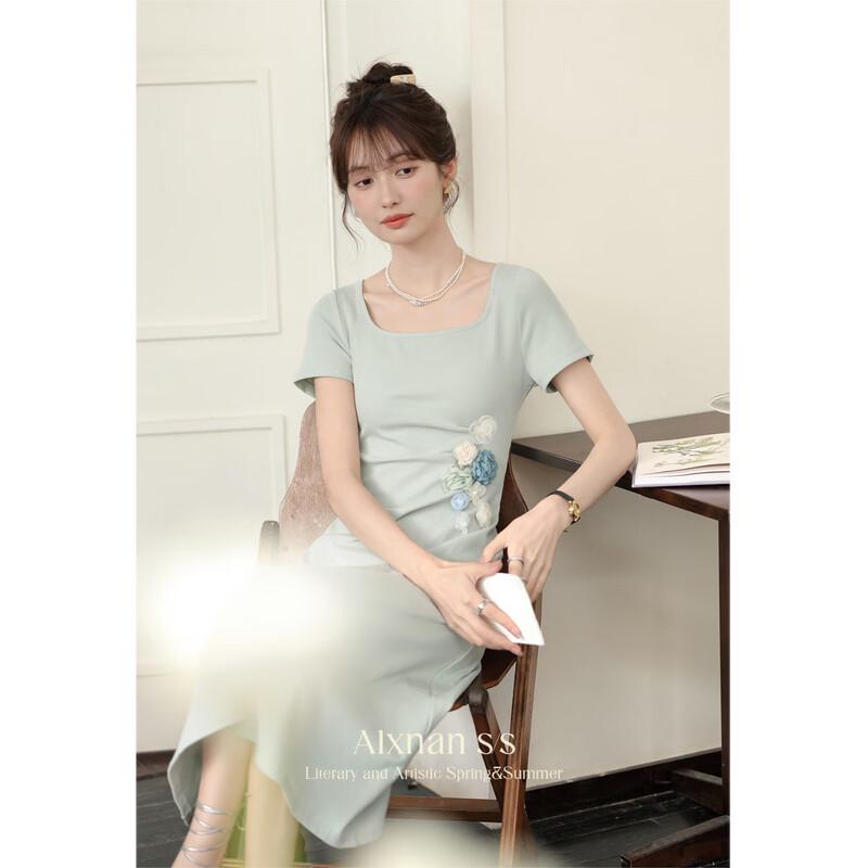 

Сукня Lu Xiangnan Нескінченне Цвітіння Французький Стиль Slim Fit XS