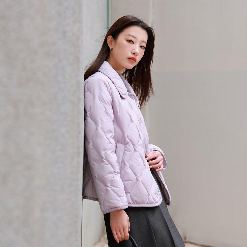 Sancai Übergröße Damen 90 Weiße Entendaunen Kurze Pufferjacke