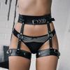 Women Sexy Leg Harness Garter Belt Leather Lingerie Bdsm Bondage Lingerie Thigh Garter Goth Fetish Clothing Festival Rave Outfit