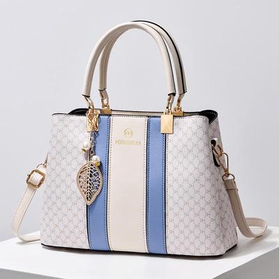 Borsa a mano da donna Shi Chen 2025 Primavera/Estate Color Block: Borsa a Spalla Singola e a Tracolla, Spaziosa e alla Moda, per Donne di Mezza Età
