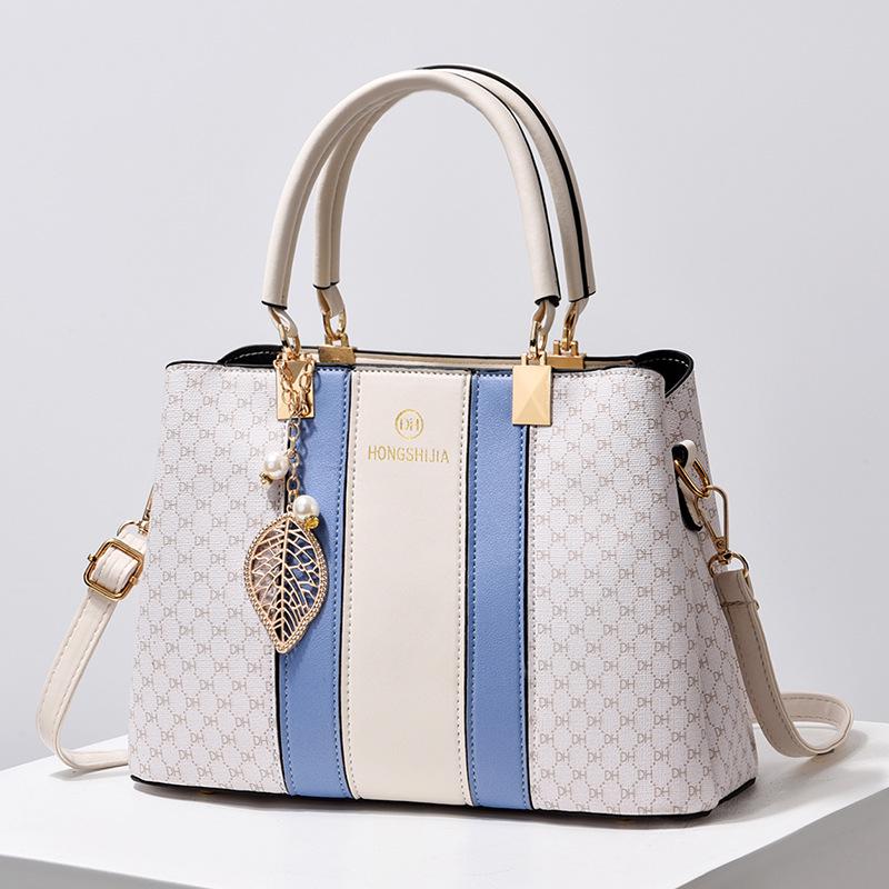 Borsa a mano da donna Shi Chen 2025 Primavera/Estate Color Block: Borsa a Spalla Singola e a Tracolla, Spaziosa e alla Moda, per Donne di Mezza Età