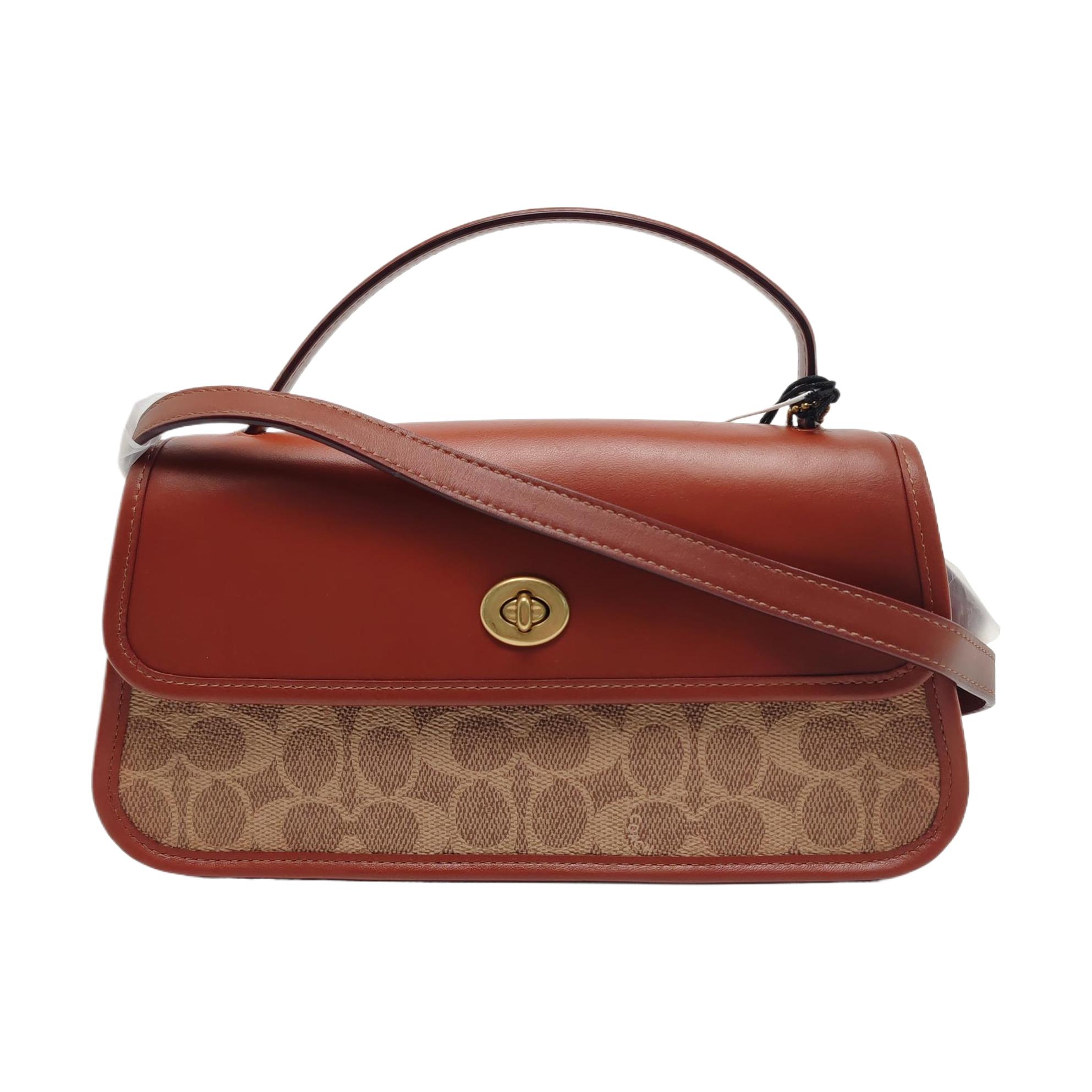 [Pre-Owned] Turnlock 27 Classic Monogram Coated Canvas Satchel - Excellent #4KTYD ONE SIZE