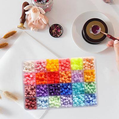 1200Pcs Sealing Wax Beads Set Seal Wax Pellets Enamel for Wax Seal Stamp for Invitation Holiday Birthday Gift Wrapping Wedding
