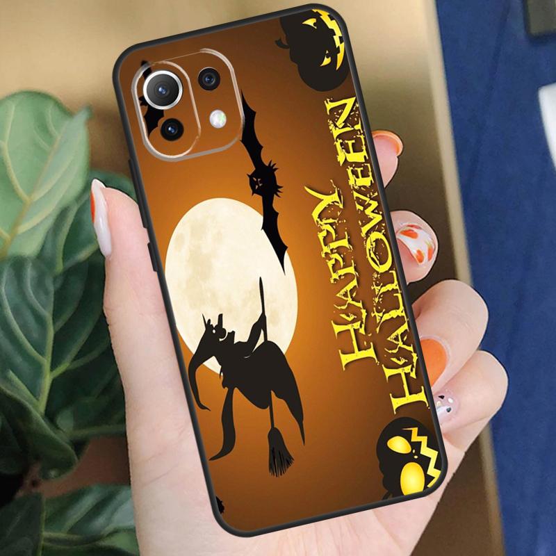 Halloween Moon Witch Horror Case For Xiaomi 15T 14T 13T Pro 14 15 Ultra 17 Pro Max POCO X7 F8 Pro X5 X6 F5 F6 F7 Coque