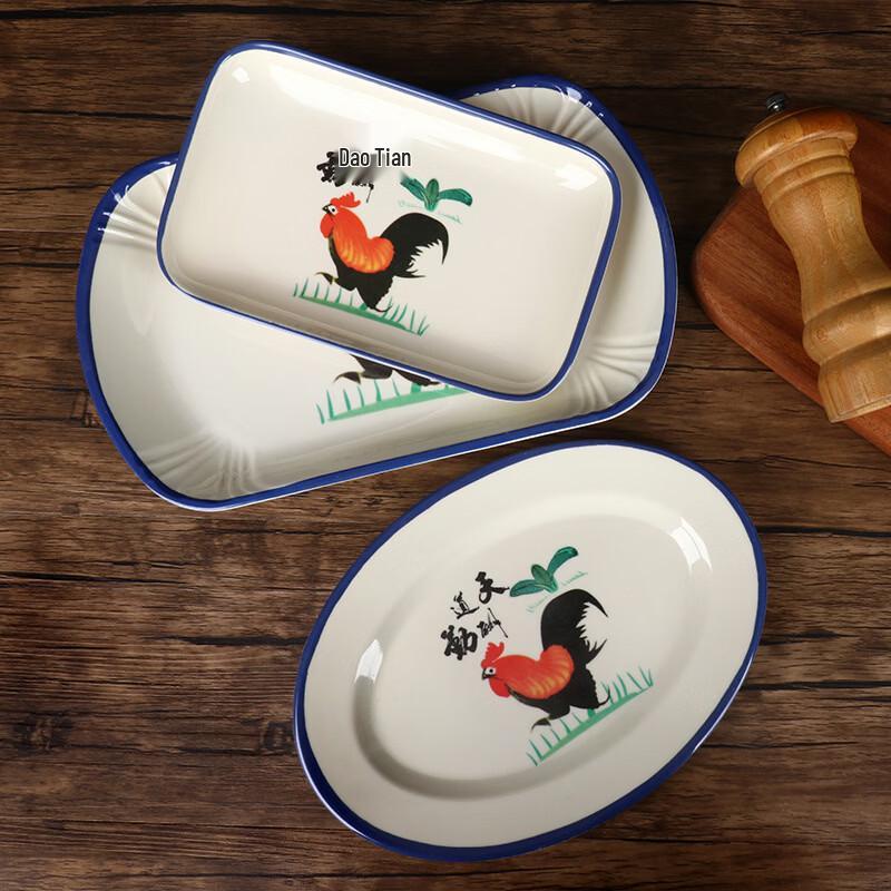 Yujia Melamine Rooster Design Commercial Bowls