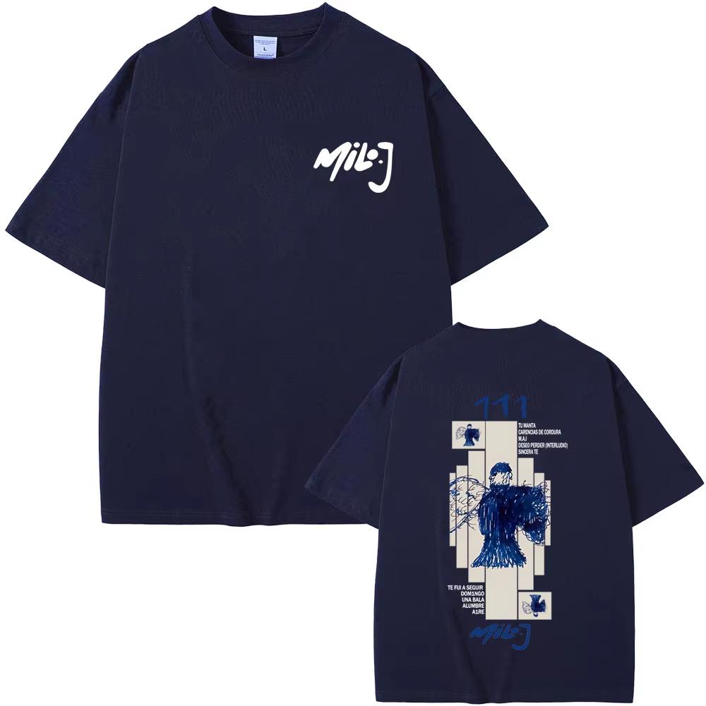 

Rapper Milo J 111 Album Graphic T Shirts Men Women Fashion Oversized T-shirt Casual Vintage Cotton Short Sleeve T-shirts 3XL