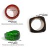 Ingemark Vintage Chunky Resin Acrylic Bangles for Women 2026 New Fashion Geometric Irregular Wide Bracelets Grunge Jewelry Gift