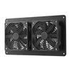 Solar Fan, 20W Solar Panel & Dual Exhaust Fan Kit, Solar Panel Fan Kit for Chicken Coop, Greenhouse, Dog House, Shed, Attic