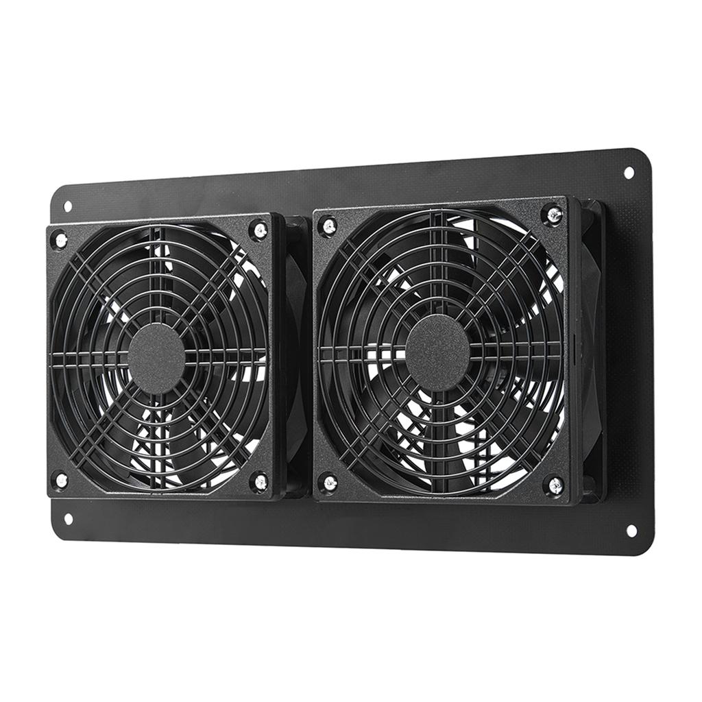 Solar Fan, 20W Solar Panel & Dual Exhaust Fan Kit, Solar Panel Fan Kit for Chicken Coop, Greenhouse, Dog House, Shed, Attic
