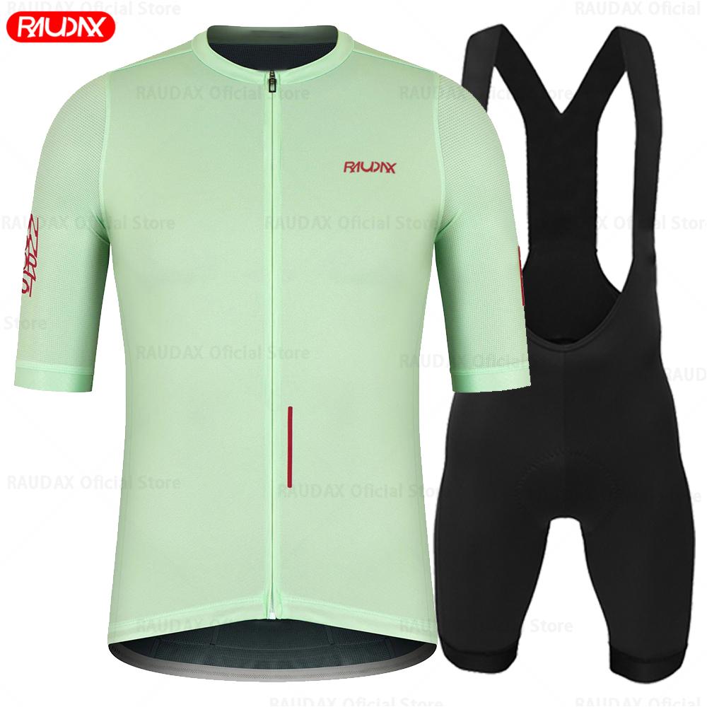 2026 Raudax UNISEX SPECTRA Short Sleeve Jersey Sets Ropa Ciclismo Hombre Summer Cycling Clothing Triathlon Bib Shorts Suit Bike Shirt