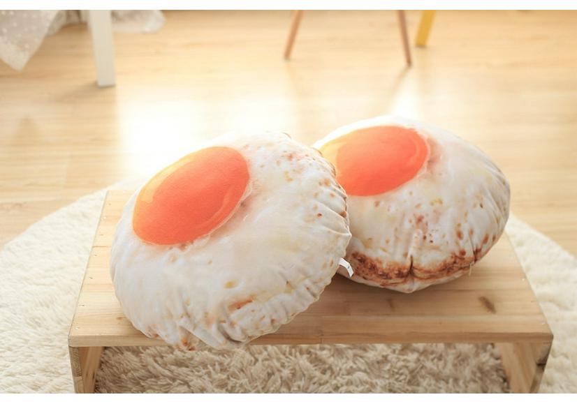 Creative Fried Egg Cushion Pillow: Washable Plush Toy