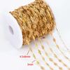 No Fade 1meter Stainless Steel Thin Flat Link Chain Gold&Silver Color Chain for DIY Necklaces Bracelet Jewelry Making Wholesale