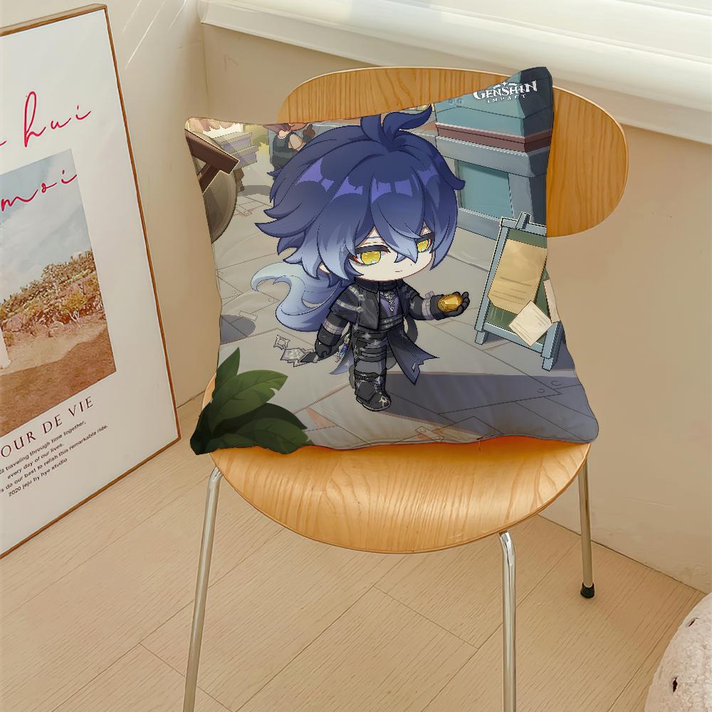 Game Genshin Impact boy cushion cover Pillow Cover Decoration Room Home Sofa living Office Car Nordic Simplicity