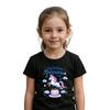 Gepersonaliseerd Eenhoorn Verjaardag Prinses T-shirt, Gepersonaliseerd Naam Verjaardag Prinses T-shirt