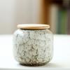 Kiln-changed Sealed Tank Ceramic Home Kitchen Jars Tea Packaging Storage Jar with Bamboo Cover Food Storage Jars