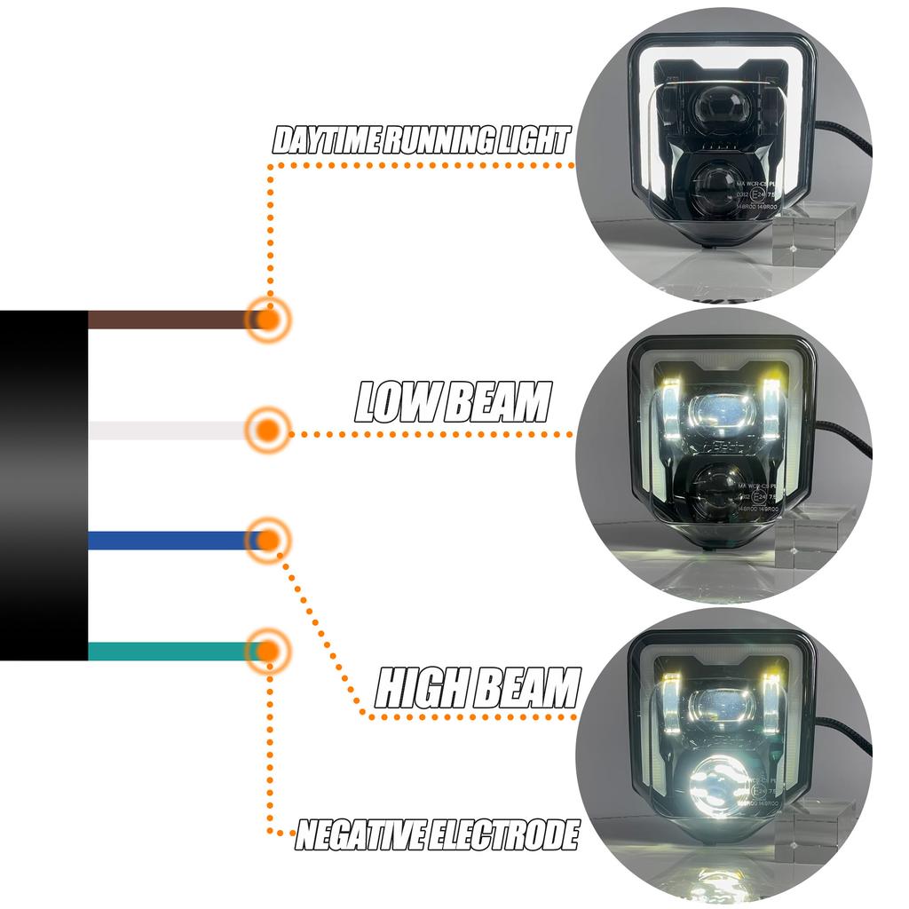 For Husqvarna TE Motorcycle LED Headlight Lamp Core FE FC TC TX 125-500 701 Supermoto Dirt Bike Motocross Head Light Enduro