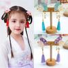 Fan Hair Ornament with Tassel and Flower Design, Hair Clip, Chinese Style, Hanfu, Yukata, Kimono, Hair Accessory, Headpiece, Children's Hair